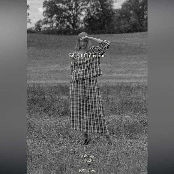 Gillian Stevens plaid skirt set - Picture 2 of 3